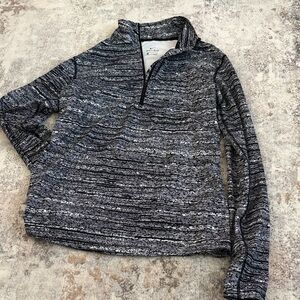 Nike Black and Gray Quarter-Zip Pullover